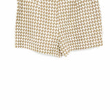 Trina Turk Women's White Beige Size 8 jacquard Houndstooth Shorts