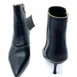 Anine Bing Ava Women's Black Size 38/7.5 Pointed Beaded Trim Bootie