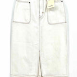 Ted Baker Jomana Women's White Size 4 Maxi Contrast Stitching Skirt