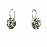 Estate 925 Sterling Silver Drop Oval Earrings