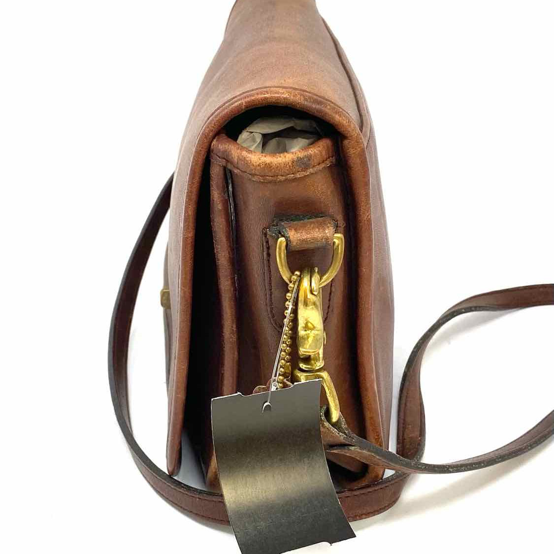 Coach Vintage Brown Flap Turnlock Crossbody