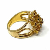 HMS size 7.5 18K HGE Gold Flower Ring