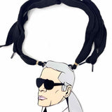 Yazbukey Karl Lagerfeld Acrylic Beige / Gray Chunky Necklace
