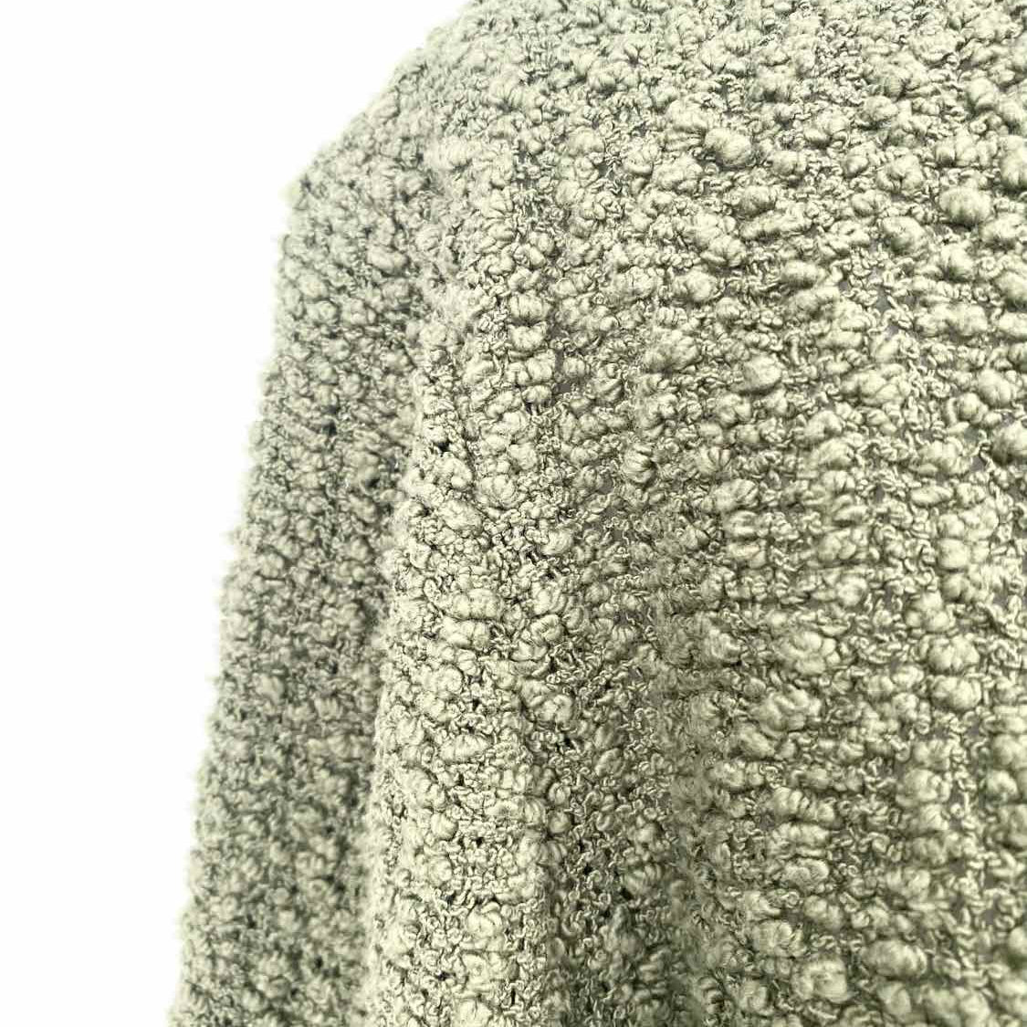 IRO Shavani Women's Green Size 44/L Open Front Tweed shag Cardigan