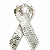 ST. JOHN Red White Blue Ribbon Flag Brooch