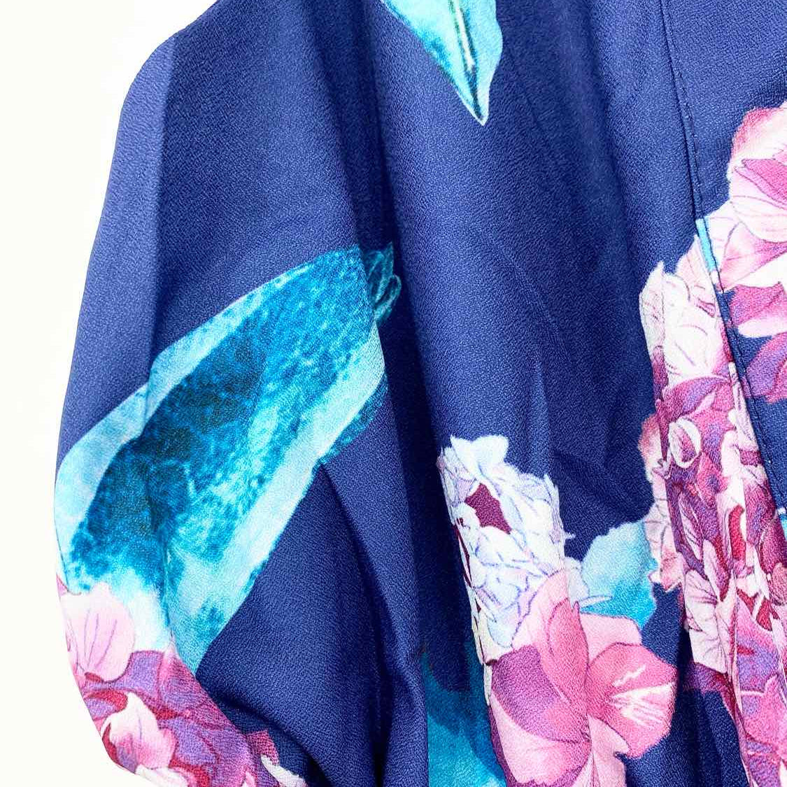 Dygarni Women's Blue/Purple Size M Tank Floral Jump Suit