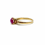 Davidson & Sons size 5.5 10K Yellow Gold Cabochon Synthetic Star Sapphire Ring