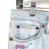 johnny was Women's Light Blue Size 30 Skinny Embroidered Jeans