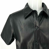 Max Studio Women's Black Size M Shift Faux Leather Dress