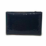 Whiting and Davis Metal Mesh Black Hinged Clutch