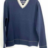 GANT Men's Navy Blue Size M V-Neck Sweater