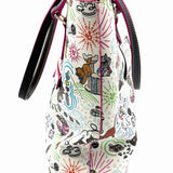 Dooney & Bourke x Disney Cats Sketch Coated Canvas Multi-white Zip Top Tote