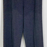 St. John Sport Women's Gray Size L Wide Leg Leather Stitching Santana Knit Pants
