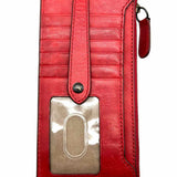 FRYE Melissa Snap Red Card Case Leather Wallet