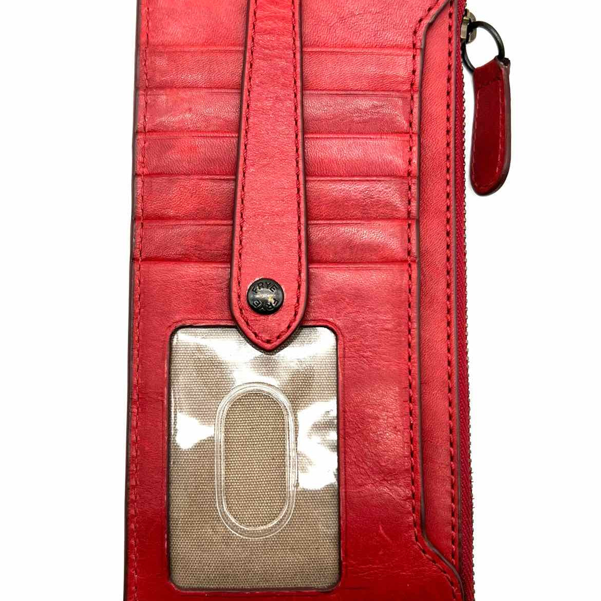 FRYE Melissa Snap Red Card Case Leather Wallet
