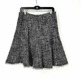 W by Worth Women's Black White Size 6 A-Line Tweed Skirt