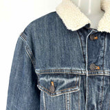 Madewell Men's Blue Size M Button Down Denim Sherpa Jacket