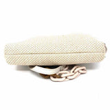 Gianni Chiarini Raffia Cream Zip Top Woven Crossbody