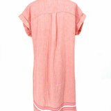 Talbots Women's salmon Size S Short Sleeve Linen Tunic Dress