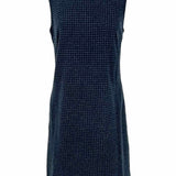 Peserico Women's Navy Size M Shift Window Pane Dress