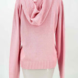 Ralph Lauren Women's Pink Size L Zip Knit Hoodie