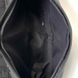 Adrienne Vittadini Velvet Black Quilted Duffle Bag