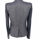 HELMUT LANG Women's Black Size 4 Collarless Tweed Blazer
