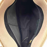 Beige Zip Color Block Saffiano Leather Made in Italy Crossbody