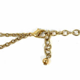 Statement Blue Green Gold Tone Multi-strand Flower Necklace