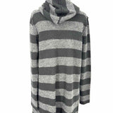 Vince Women's Black Gray Size M Hooded Cardigan