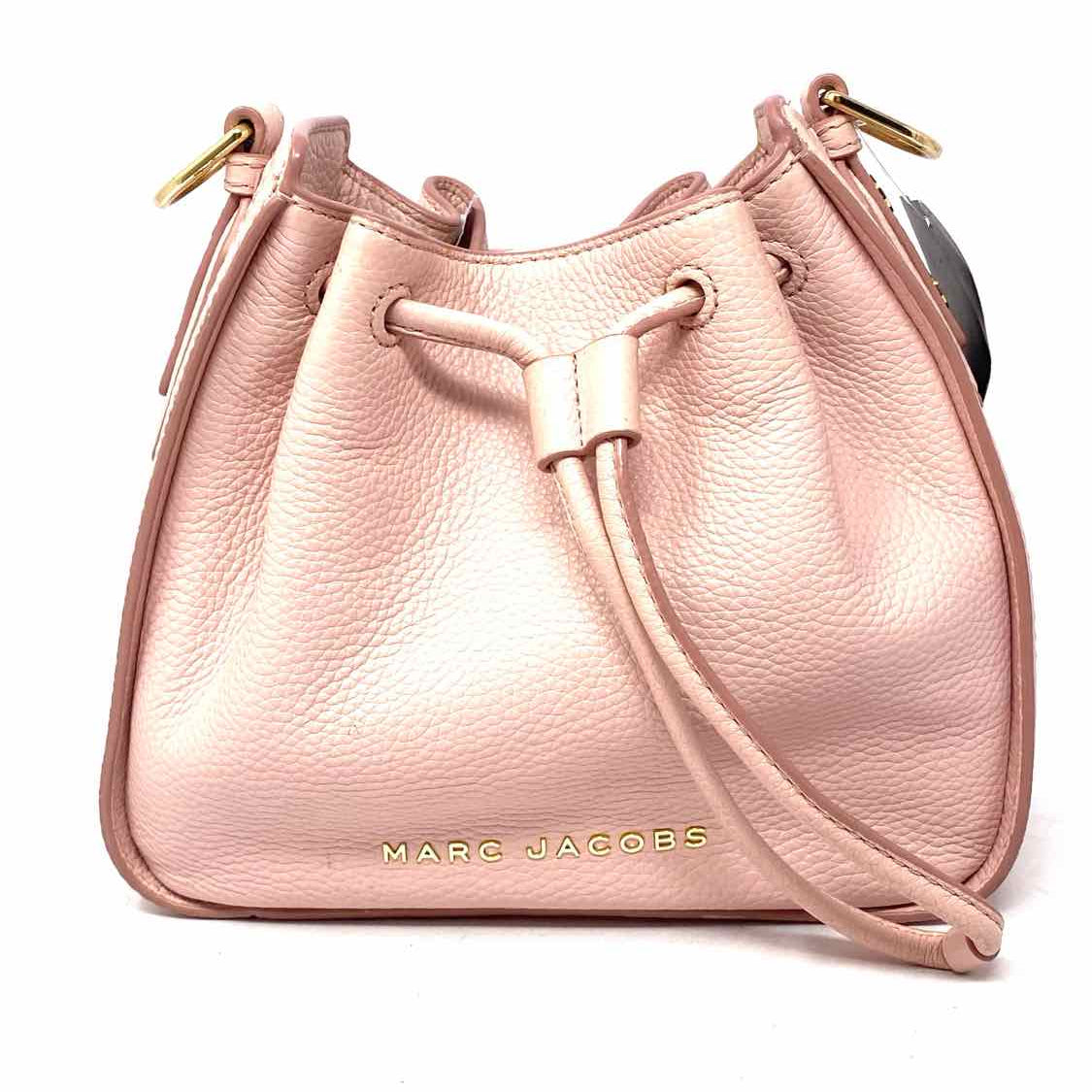 Marc Jacobs Light Pink Crossbody Pebbled Leather Bucket Bag