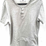 Reigning Champ Men's Gray Size M 1/4 Button heather T-shirt