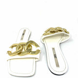 ZARA Women's White Size 38/8 Chain Slide