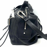 VINCE CAMUTO Group Mika Black Top Handle Pebbled Leather Satchel