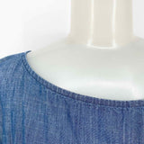 Eileen Fisher Women's Blue Size L Short Sleeve Scoop Neck Dress