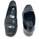 Prada Women's Black Size 39/9 Patent Leather Made in Italy Loafers