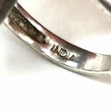 Estate NB size 8 925 Sterling Silver Oval Multi-stone Ring