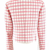 J Crew Women's Pink Size 6 Button Down Gingham Blazer