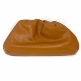 Brown Dumpling vegan leather Clutch