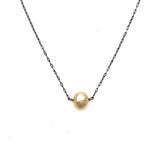 Estate 925 Sterling Silver Pendant Pearl Necklace
