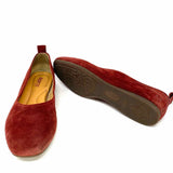 Born Women's Red Size 8 Round Toe Suede Flats