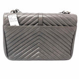 Saint Laurent 2016 College Large Gray Envelope Matelasse Shoulder Bag
