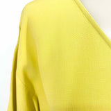 Eileen Fisher Women's Yellow Size PS Drop Waist V-neck Dress