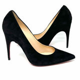 Christian Louboutin Alminenette 100 Women's Black Size 5.5 Suede Stiletto Pumps