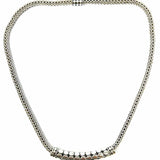 JOHN HARDY Vintage Dot Slide 925 Sterling Silver Collar 18" Wheat Chain Necklace