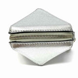 Valentino Silver Stud Leather Made in Italy Coin Purse