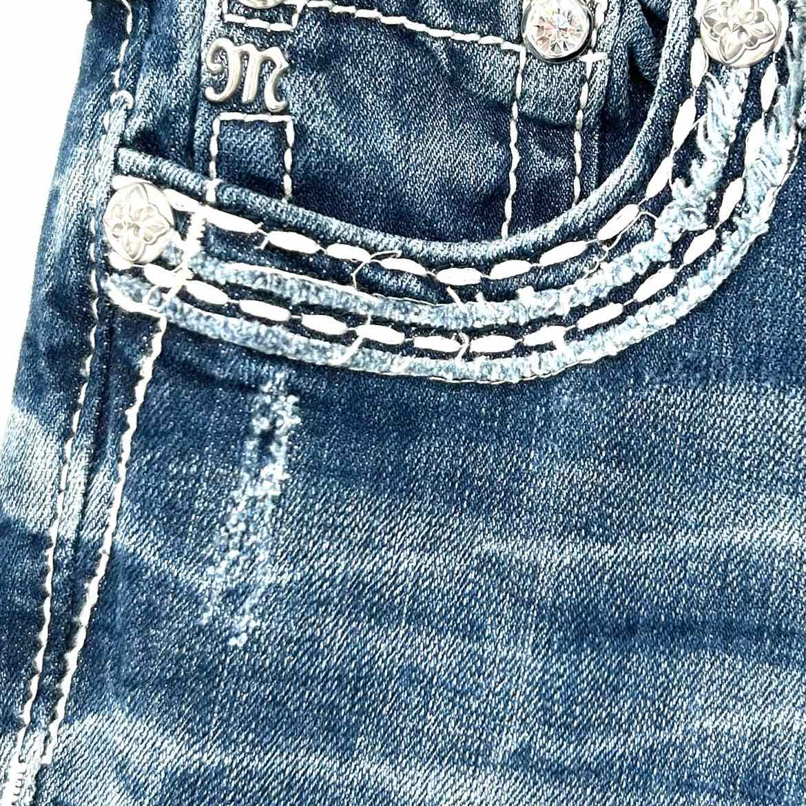 Miss Me Women's Blue Size 27/4 Low Rise Bootcut Jeans