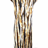 ESCADA Women's Brown White Size 42/L Faux Wrap Abstract Dress