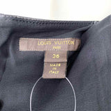 LOUIS VUITTON 2016 Women's Black Size 36/4 mini Wool Leather Made in Italy Dress