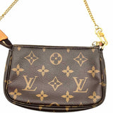 LOUIS VUITTON 2020 Mini Pochette Accessoires Coated Canvas Brown Monogram Clutch